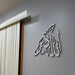 White Allah Hu Akbar Islamic calligraphy wall decor beside curtain